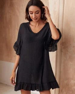 福海衫玛 Ruffle Hem Cover Up New In