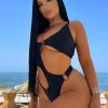 Divanewlook Cut Out One Piece Swimsuit New In