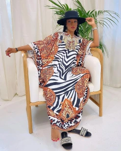 萍姿 Zelma Zebra Kaftan