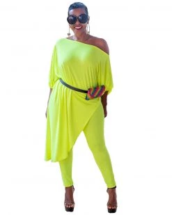 Divanewlook Batwing Sleeve Irregular Suit