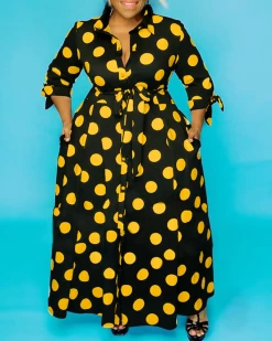 爱维恩 POLKA DOT FLARE DRESS