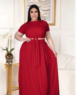 Divanewlook Everything I Need Tie-front Skirt Set