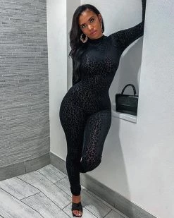 赛西尔 New Leopard Jumpsuit