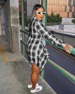 众思创 Sale Plaid Swag