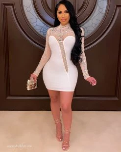 Divanewlook New In Deon Crystal Mini Dress