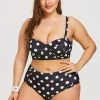 海之营 Vintage Polka Dot Print Swimsuit