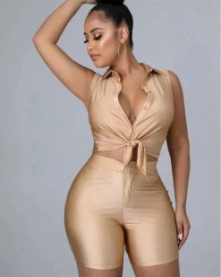 金爱萱 New In Jade Honey Short Set