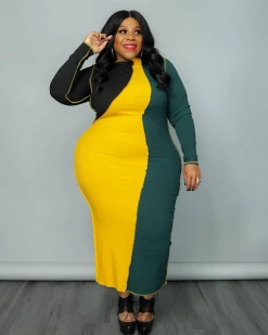 欧时尚 Power Trip Midi Dress New In