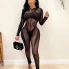 姗妮 New In Mesh Catsuit