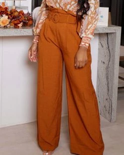 茜贝尔 The “Dress Up” Rust Pants New In