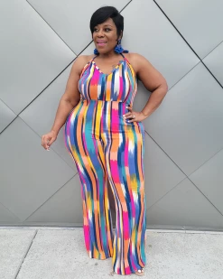 达梦 New In CREAMSICLE FLARE JUMPSUIT