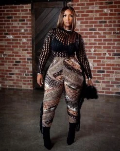 Divanewlook New In Fringe Leggings