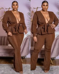 Divanewlook SPARKLE BRIGHT | PANTS SUIT SET