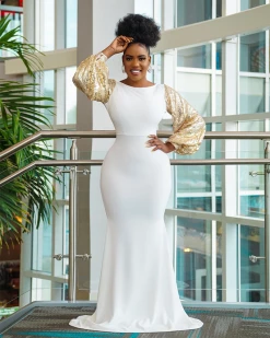 维妮亚 New In Runway Sequin Gown