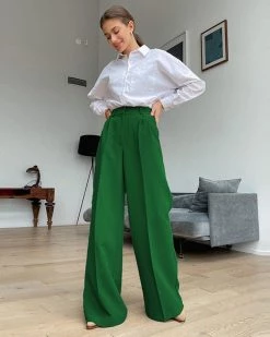 Divanewlook SOLID COLOR DROOPING PANTS New In