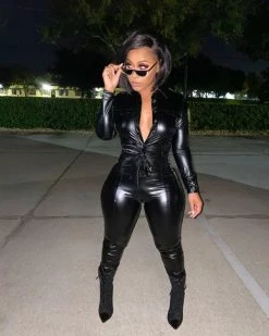 茉菲 VEGAN LEATHERETTE JUMPSUIT Sale 7 茉菲 VEGAN LEATHERETTE JUMPSUIT Sale