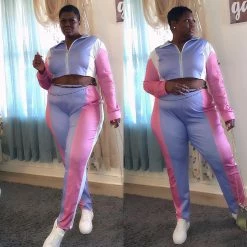 维安 New In Multi-color Patchwork Pants Set