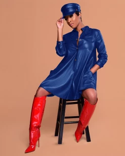 汇美森 To Be Cool Leather Dress