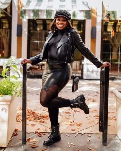 裿裕 Sale Leather Split Skirt