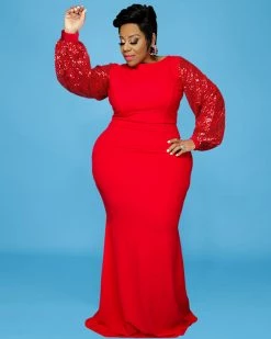 Divanewlook New In Runway Sequin MAXI Gown