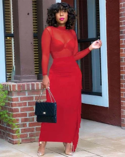 伊登 FRINGED MAXI SKIRT SET