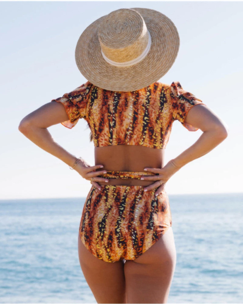 景帆 Ginger Print Split Swimsuit New In 2 景帆 Ginger Print Split Swimsuit New In