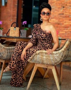 诺雅莎 Love You More Leopard Jumpsuit
