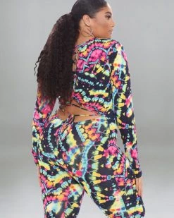 鸣达 Printed Sexy Waistband Jumpsuit