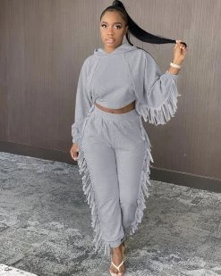 伊姿 Tassel 2Pc Set New In