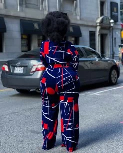 Divanewlook New In Geometric Art Of Curves Jumpsuit
