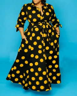 爱维恩 POLKA DOT FLARE DRESS