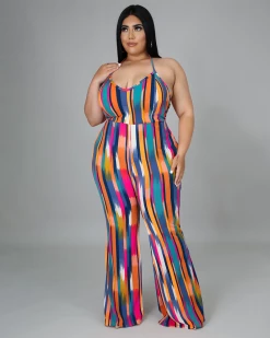 达梦 New In CREAMSICLE FLARE JUMPSUIT