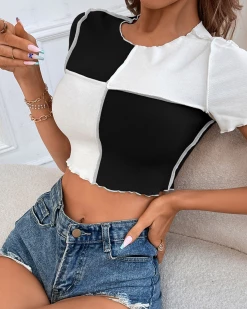 Divanewlook Color Block T-shirt