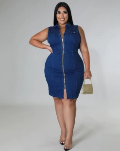 诗晨 Vyvyan Denim Dress New In