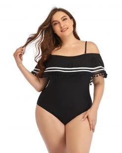 永达盛 Straight Shoulder One Piece Swimsuit New In