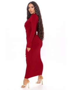 Divanewlook Button Up Long Sleeve Dress New In