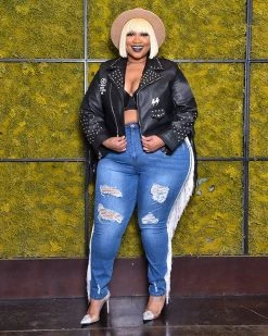 欧时尚 Sale Game Queen Moto Jacket