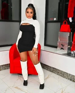 Divanewlook “2 Tone Mini” Dress New In 8 Divanewlook “2 Tone Mini” Dress New In