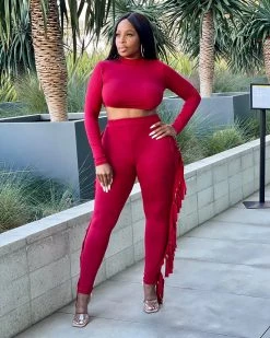 欧依菲 Fringe Me Pants Set