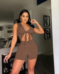 尼克 New In Ribbed Rompers