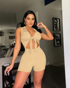 尼克 New In Ribbed Rompers