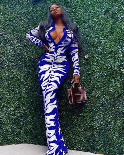 廉惠 Single Row Buttons Printed Dress New In