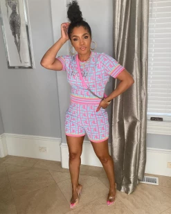 比利恩 New In Rainbow Labyrinth Short Set