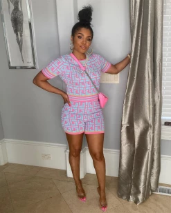 比利恩 New In Rainbow Labyrinth Short Set