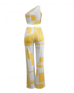 维妮亚 One Shoulder Print Sets