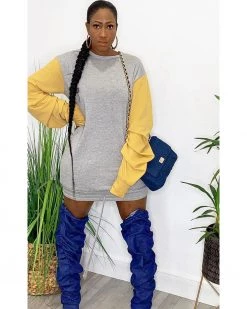 菲妮娜 Drawstring Sweatshirt Dress