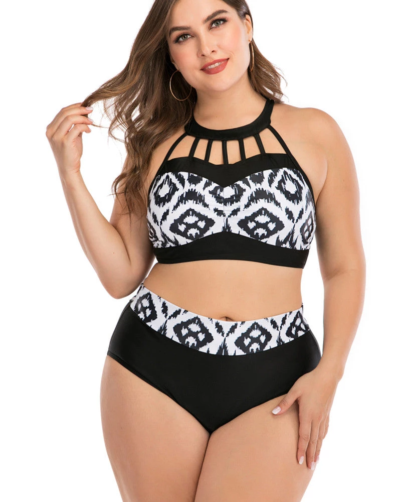 海澜 Large Cup Print Swimsuit New In 3 海澜 Large Cup Print Swimsuit New In