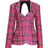 欧樊 SEXY PLAID BLAZER