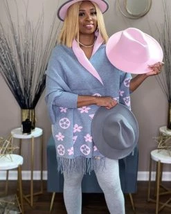 祖镇 Sale Flower CARDIGAN