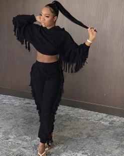 伊姿 Tassel 2Pc Set New In